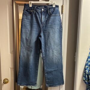 J. Crew Women's Classic Blue curvy wide legged Jeans 31